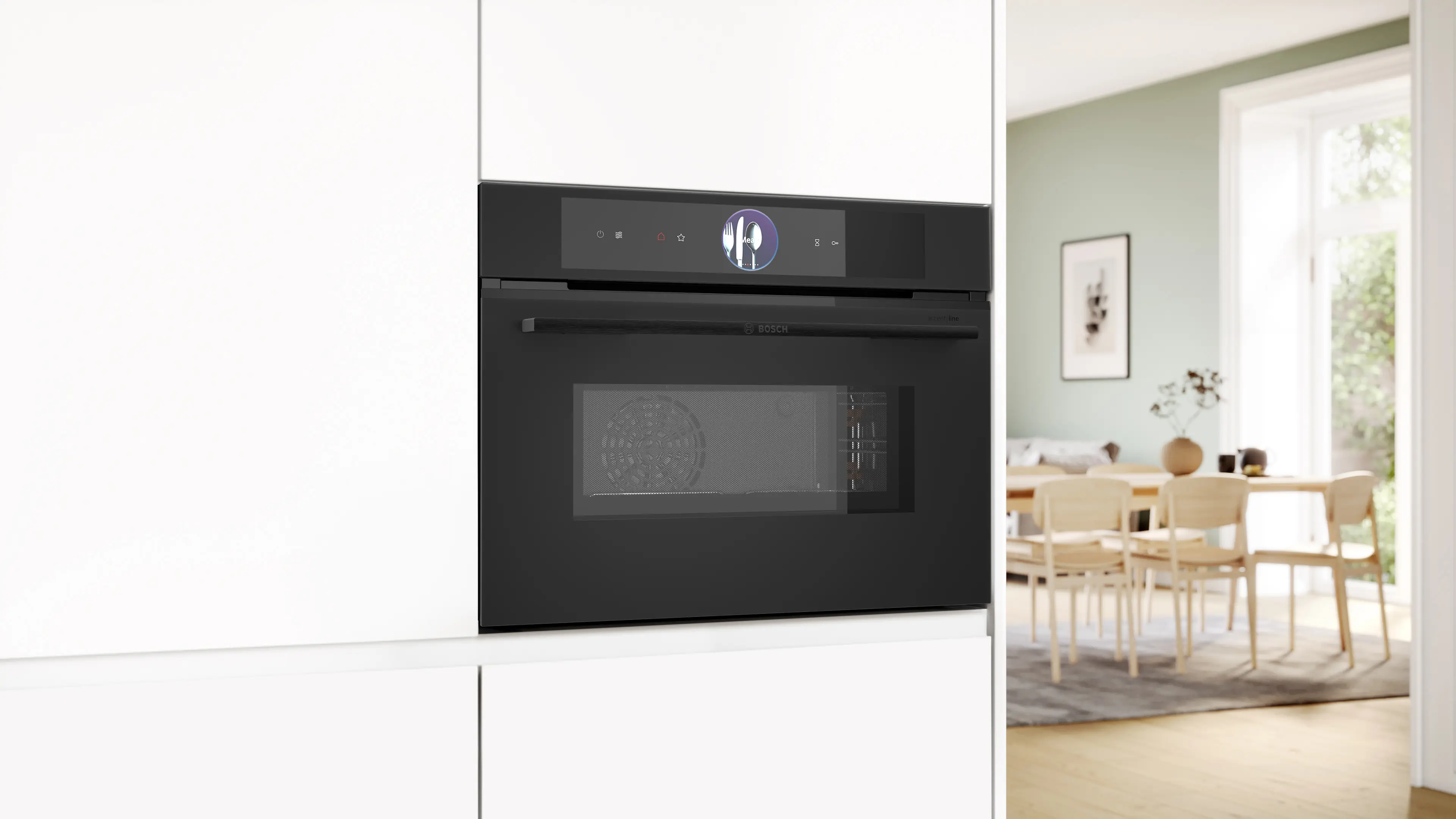 Serie 8 Compacte bakoven met magnetron 60 x 45 cm Mat zwart