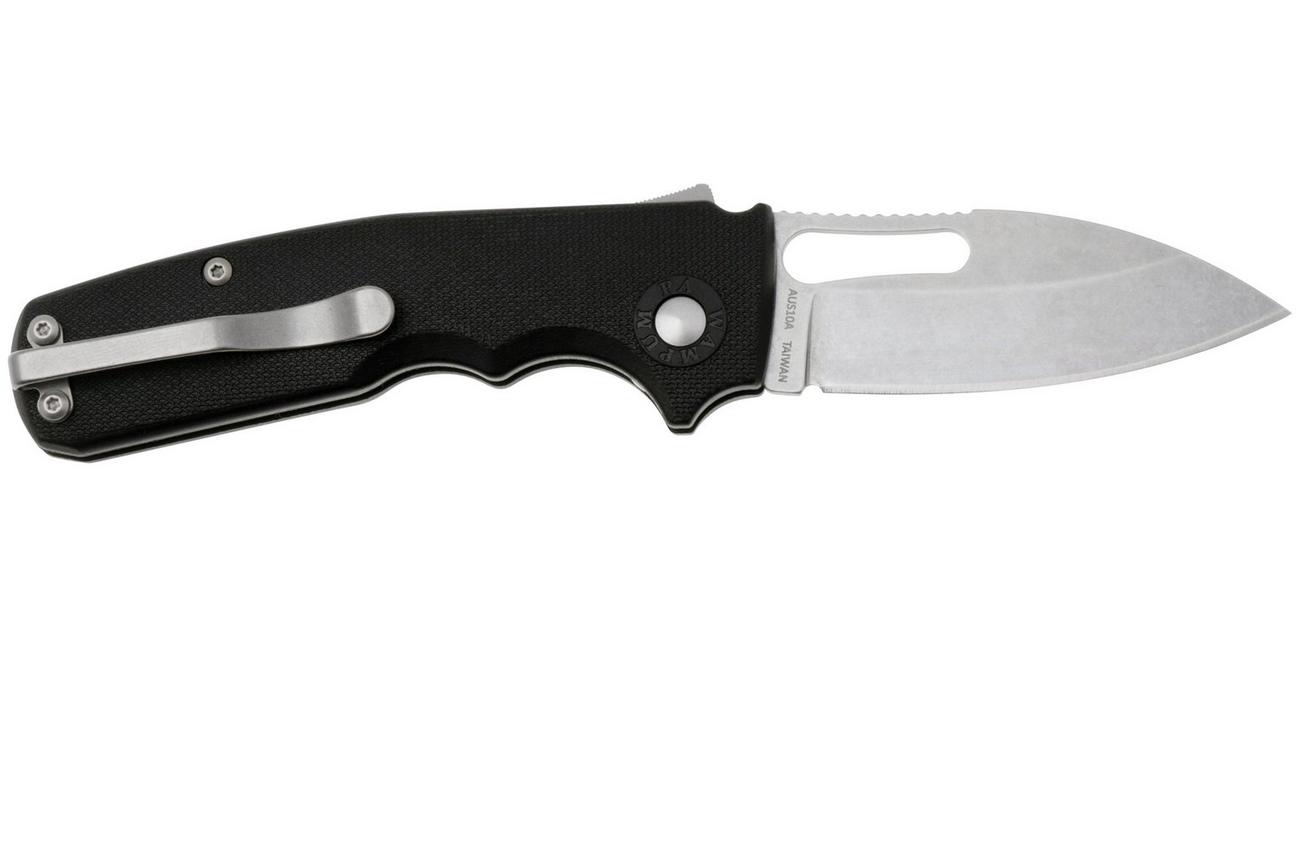 Demko Shark-Cub Shark-Lock Slicer Shark SC-GRN-BLK-SLICER, AUS10A, Black GRN, zakmes