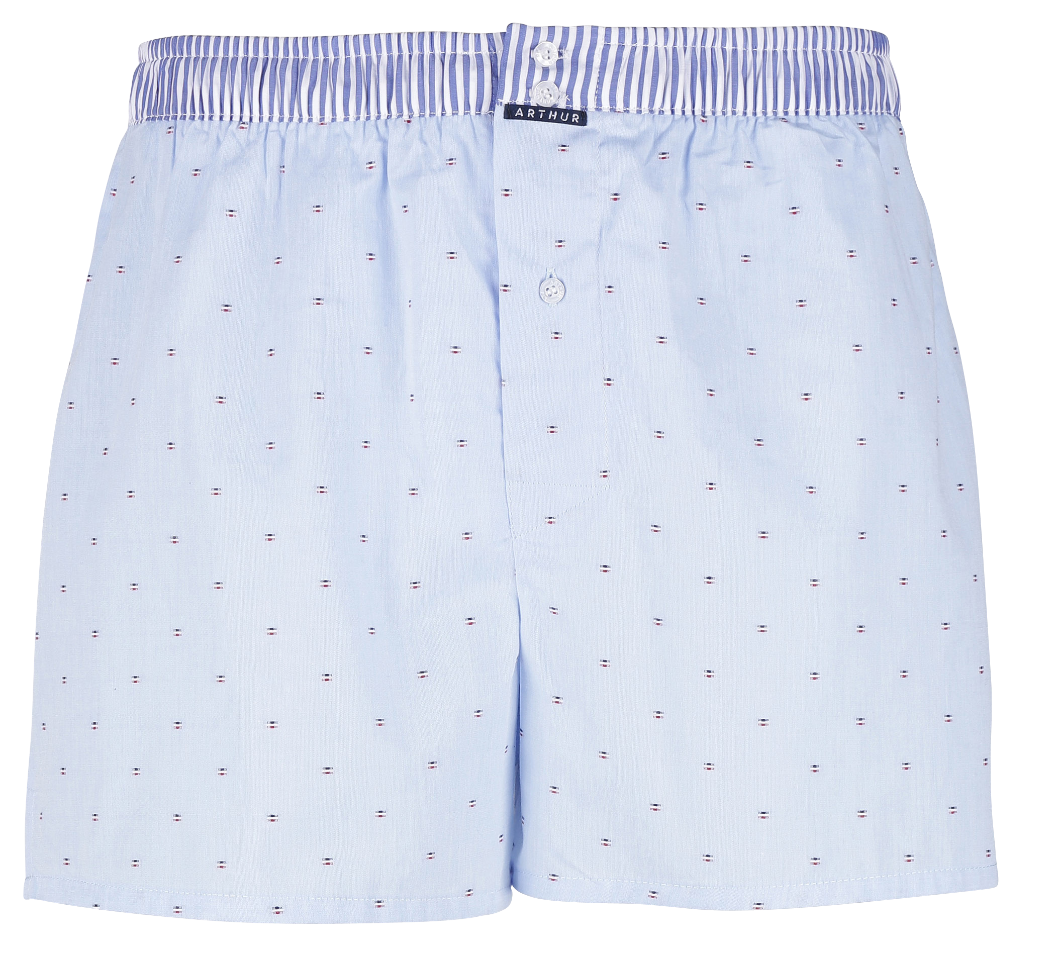 Caleçon brodé en coton | Bleu