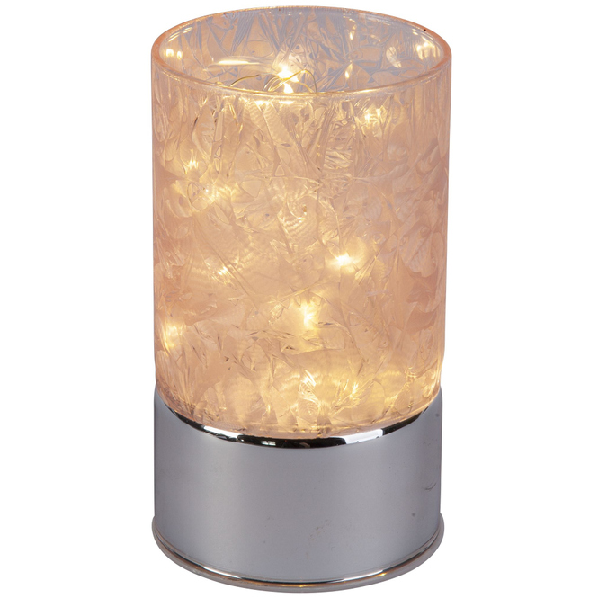 15er LED-Zylinder - aus Glas - ca. 8 x 15 cm - verschiedene Farben