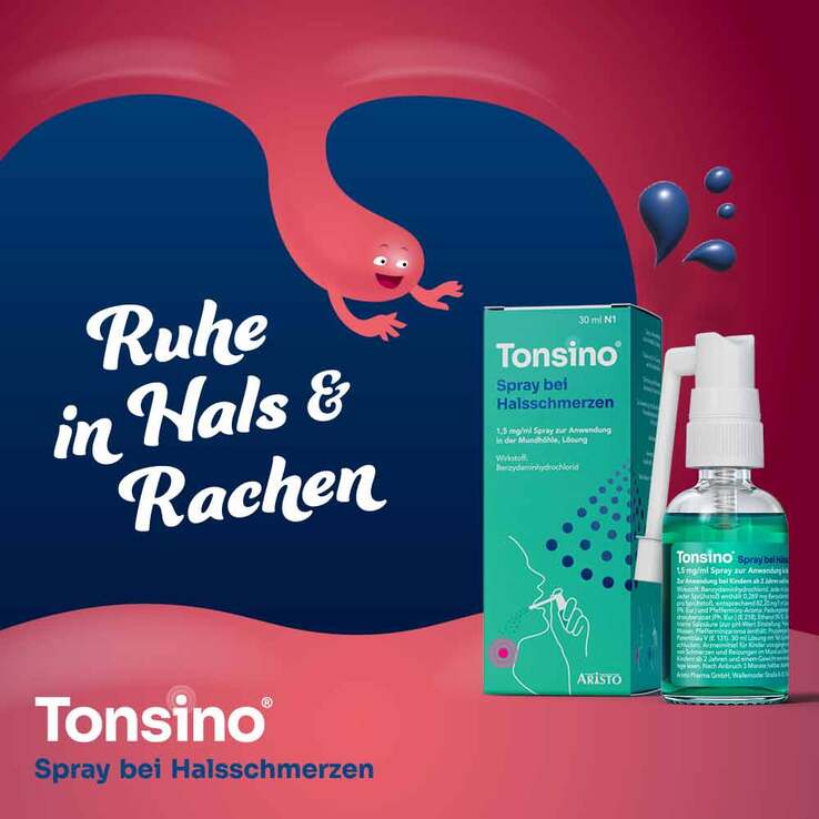 Tonsino Spray bei Halsschmerzen, 30 ml