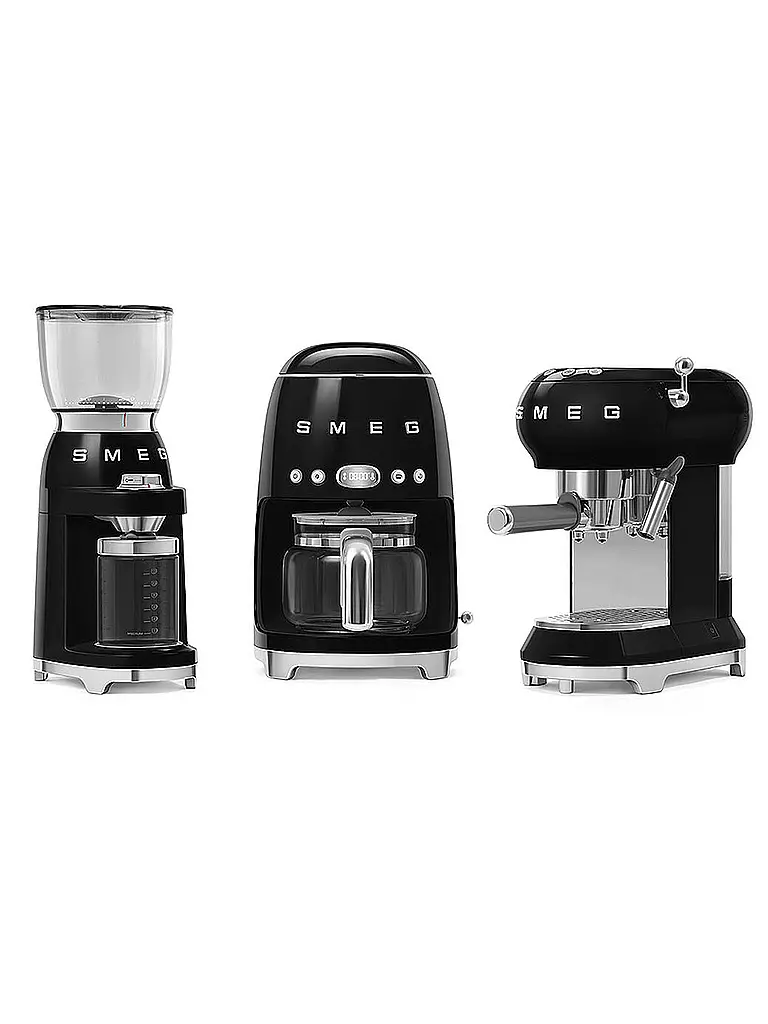 SMEG Kaffeemühle 50s Retro Style Schwarz CGF01BLEU schwarz