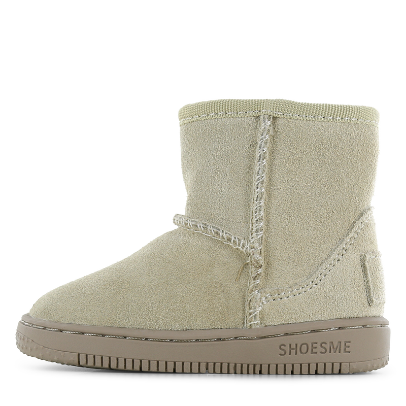 Shoesme beige bootie met fluffy voering Suède | Sale