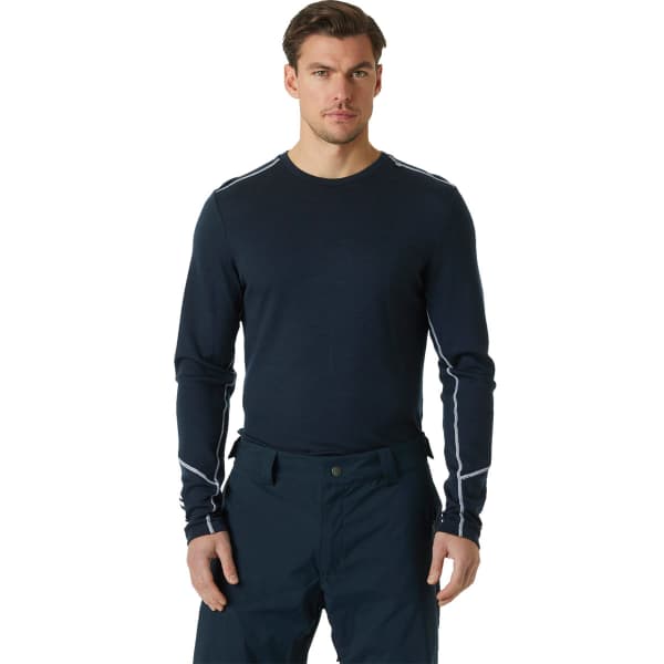 T-shirt thermique HELLY HANSEN LIFA MERINO MIDWEIGHT CREW NAVY