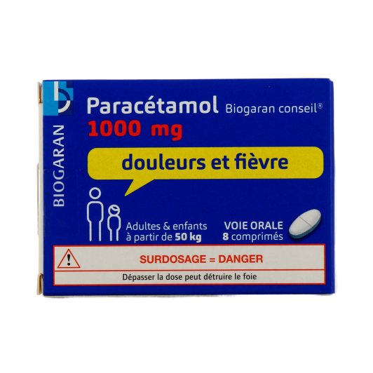 Paracétamol 1g - Douleurs et fièvre