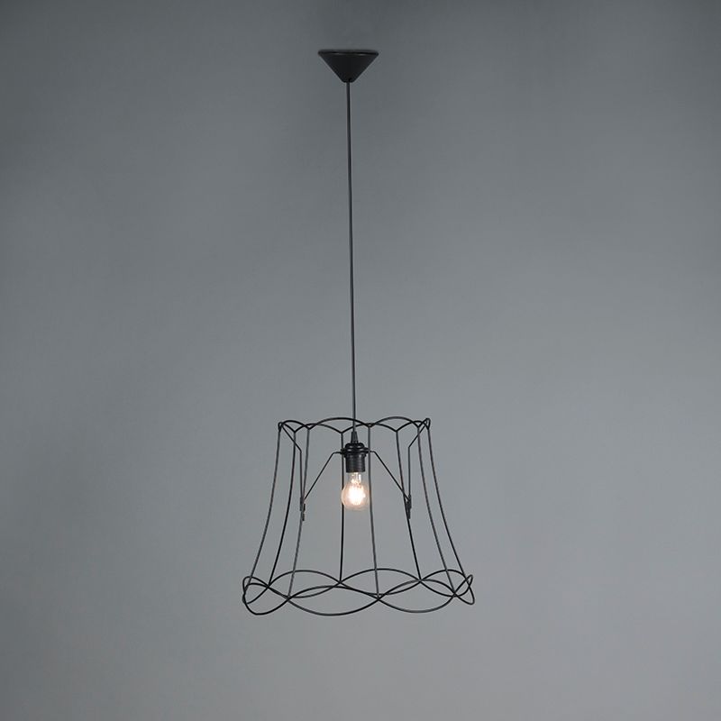 Retro hanglamp zwart 50 cm - Granny Frame