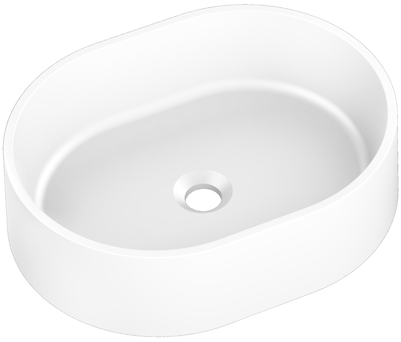 Kerra Olib wastafel 49x38x13.5cm wit