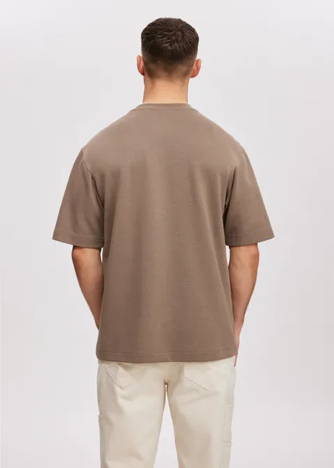 T-shirt met print state bruin (TAU.D)