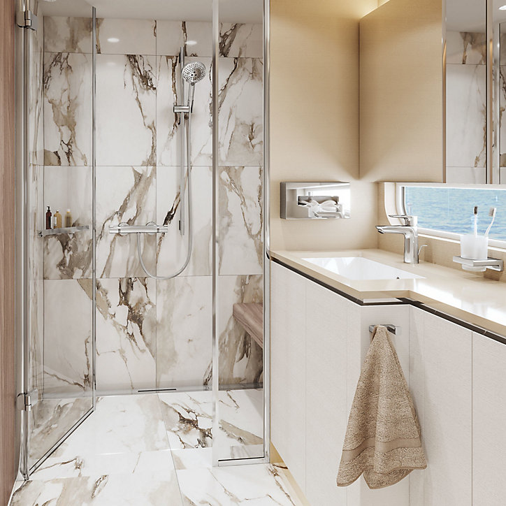 Crochet double chrome Addstoris Hansgrohe