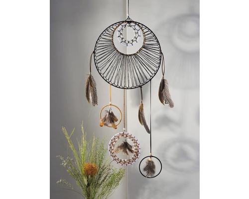 Witte metalen ring, 15 cm