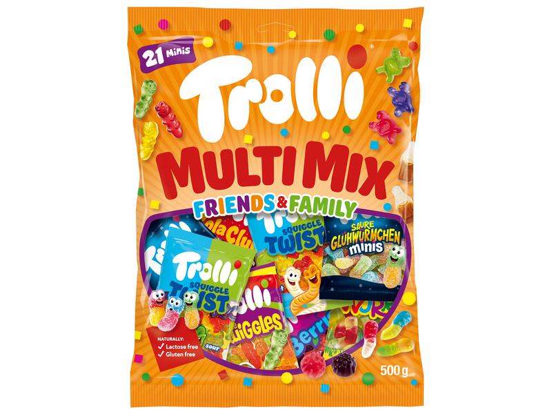 Trolli Gummibonbons Multi Mix Schmatzinsel 500 g Fruchtig-süsse und saure Kaubonbons