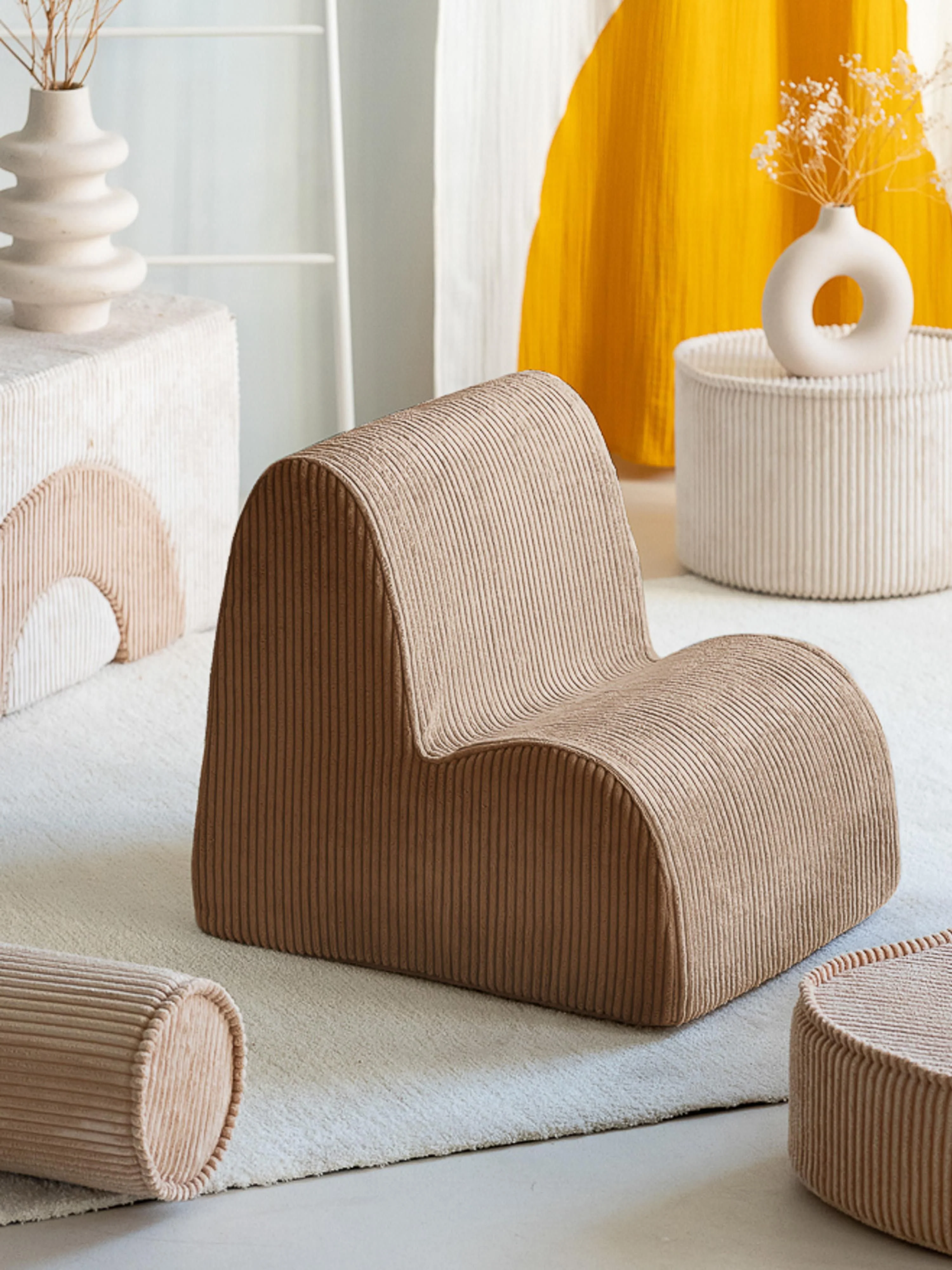 Kinderarmstoel Cloud van corduroy
