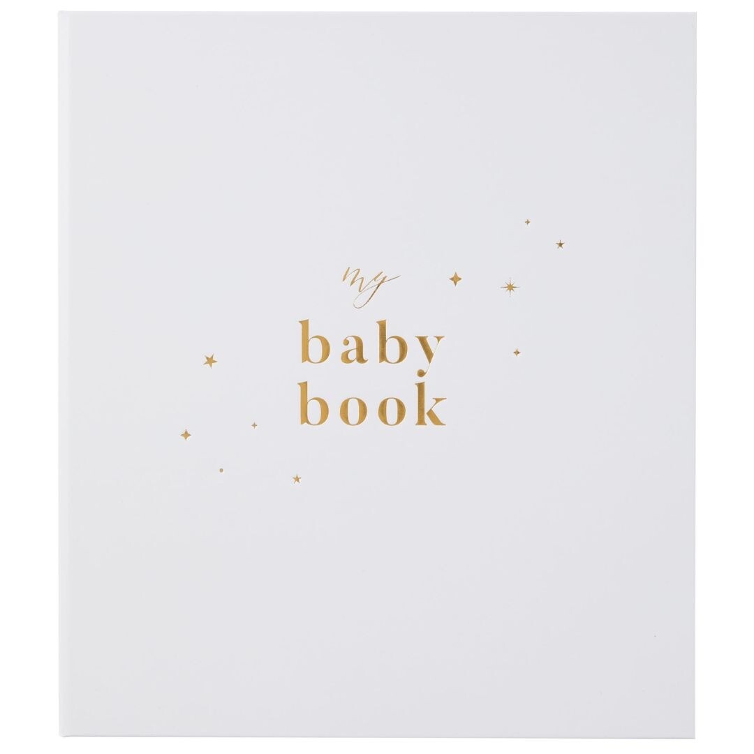 Blush and gold invulboek my baby book - white