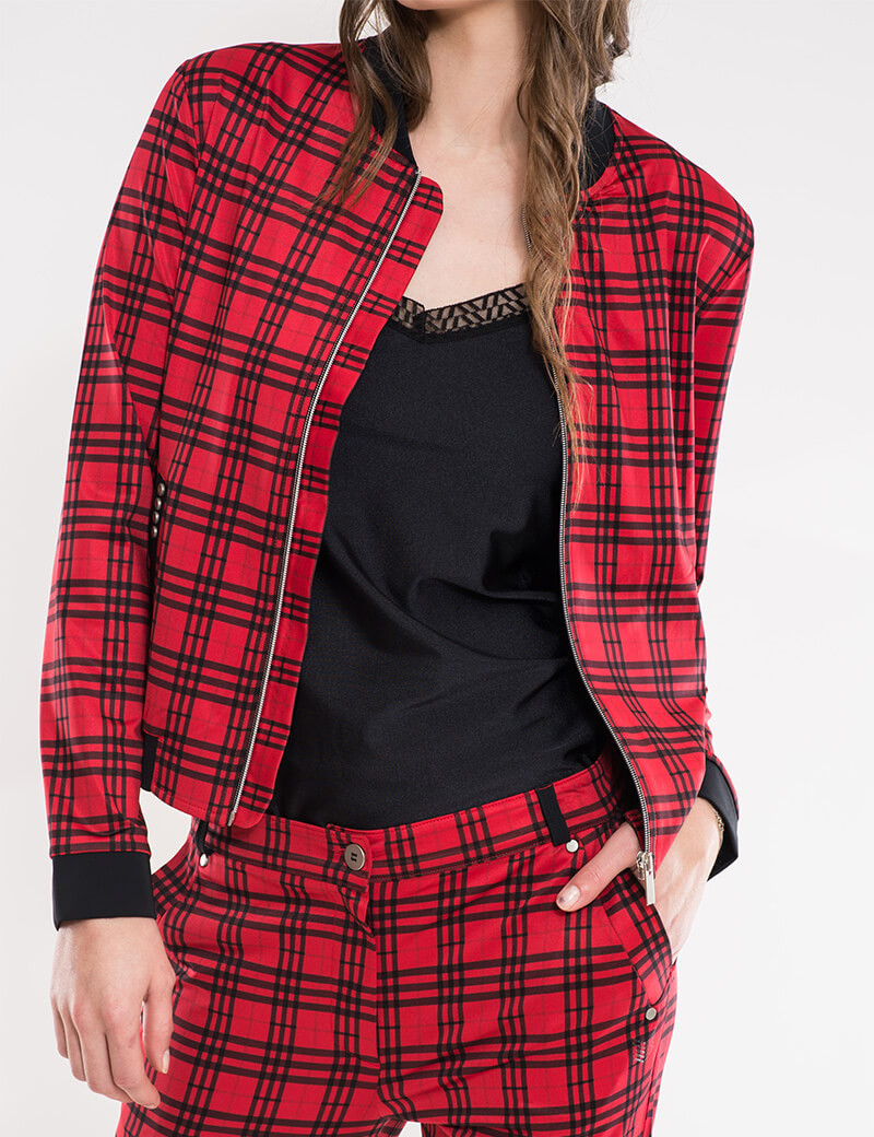 HBT PALACE - KIMY BOMBERS RED TARTAN