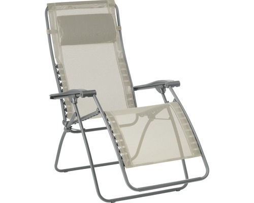 Lafuma Relax ligstoel RSXA Clip staal sahara wit