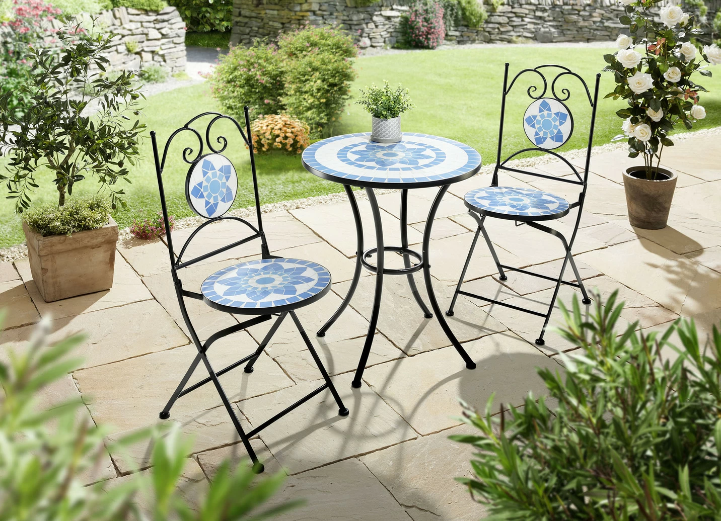 Bistro-Set aus Eisen