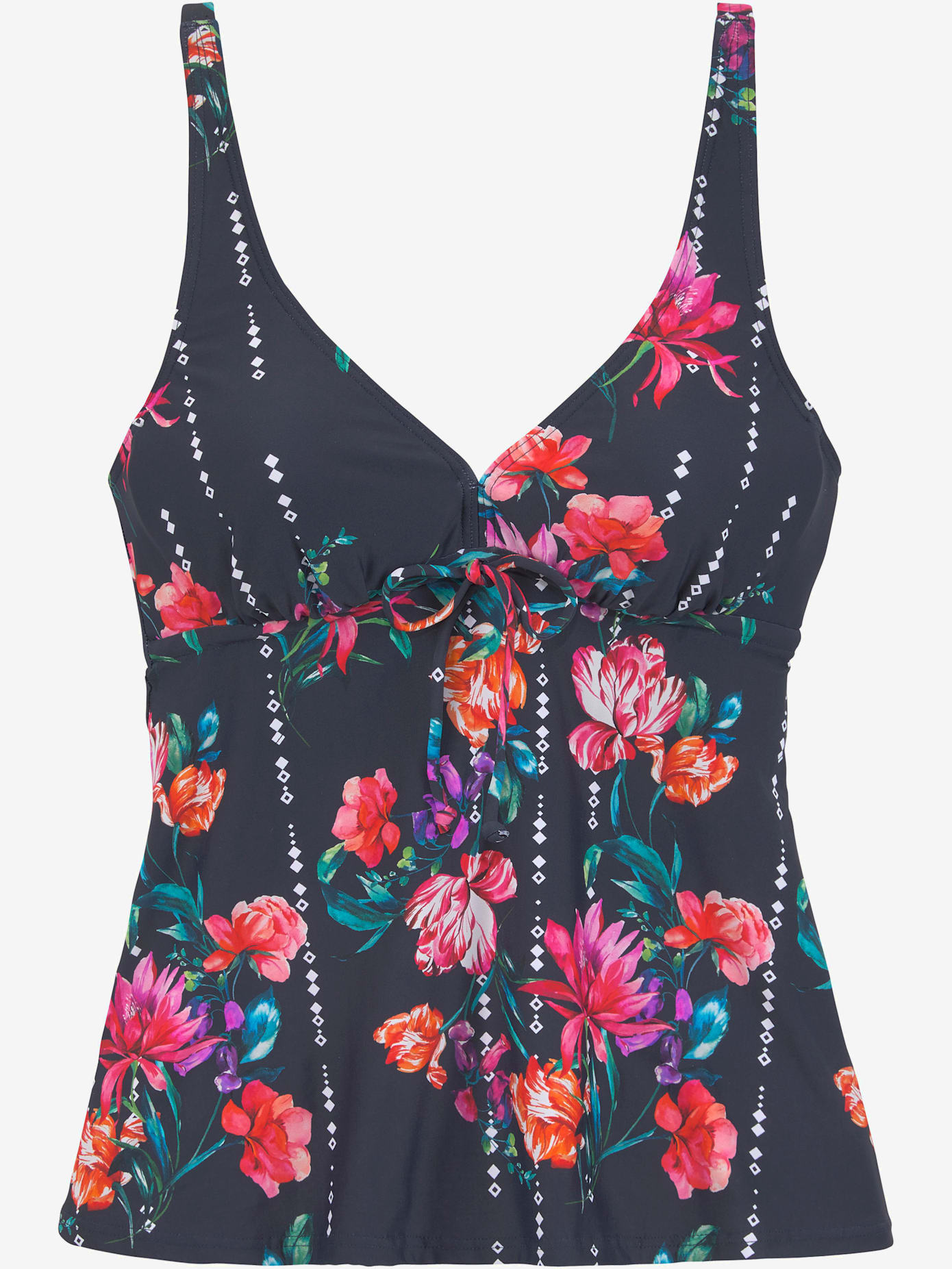 Haut de maillot de bain à armatures imprimé floral moderne