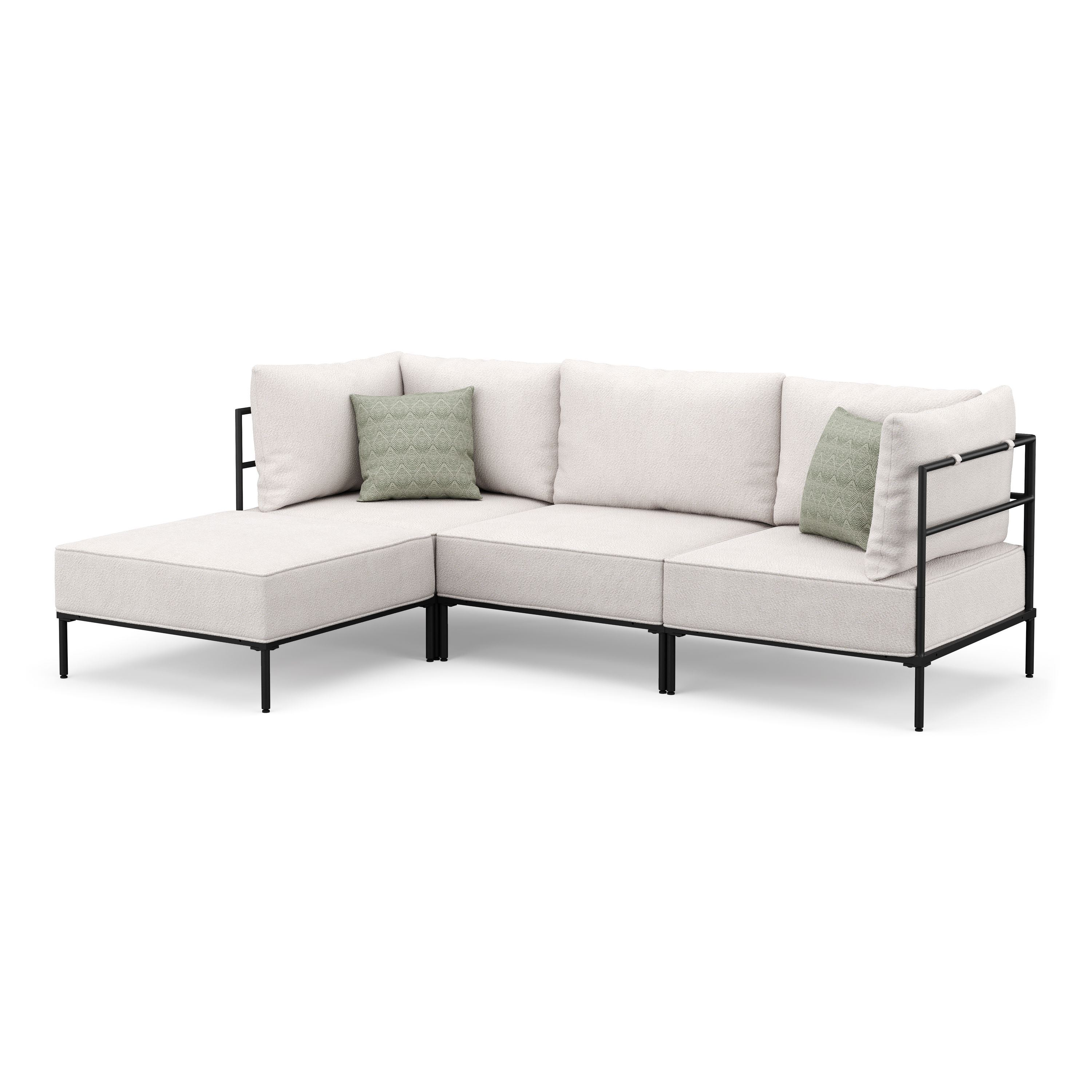 Ecksofa ETHAN 3-Sitzer creme
