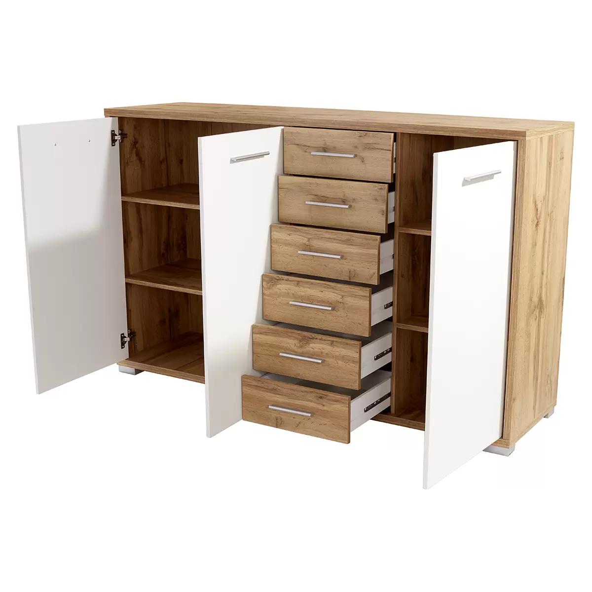 Kommode Q-BIG NEW weiss,Eiche