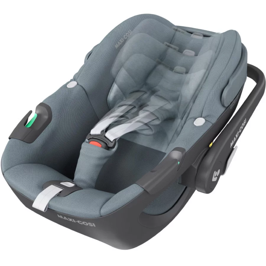 MAXI COSI Set Babyschale Pebble 360 Essential Grey plus Basisstation FamilyFix 360