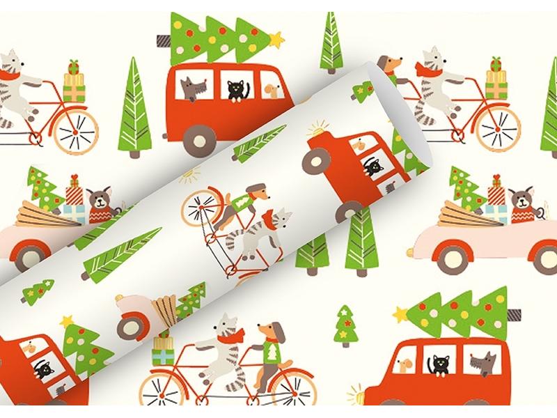 Braun   Company Geschenkpapier Home for Christmas Hochwertiges Geschenkpapier