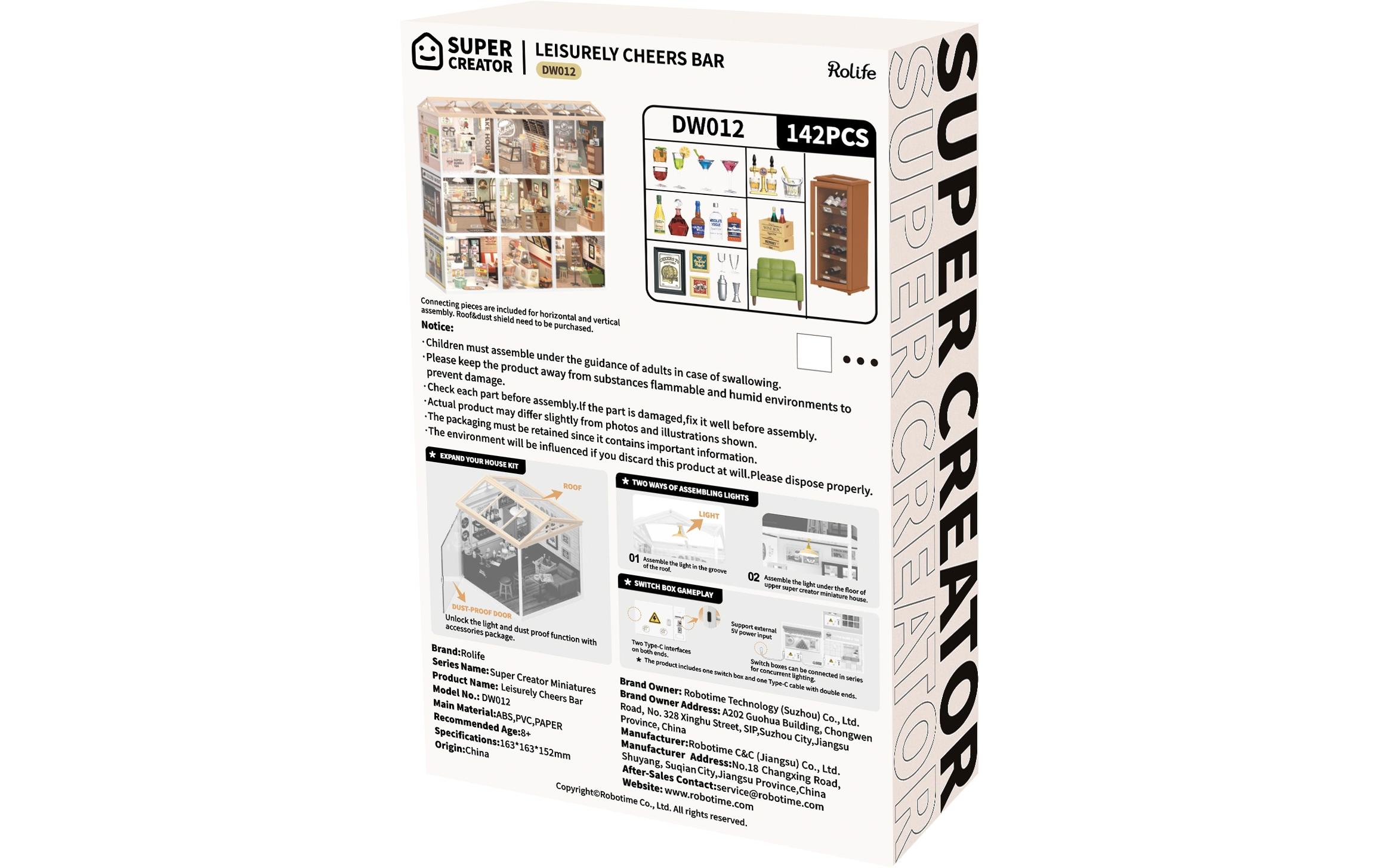 Bausatz Leisurely Cheers Bar3D-Puzzle aus lasergeschnittenen Holzteilen