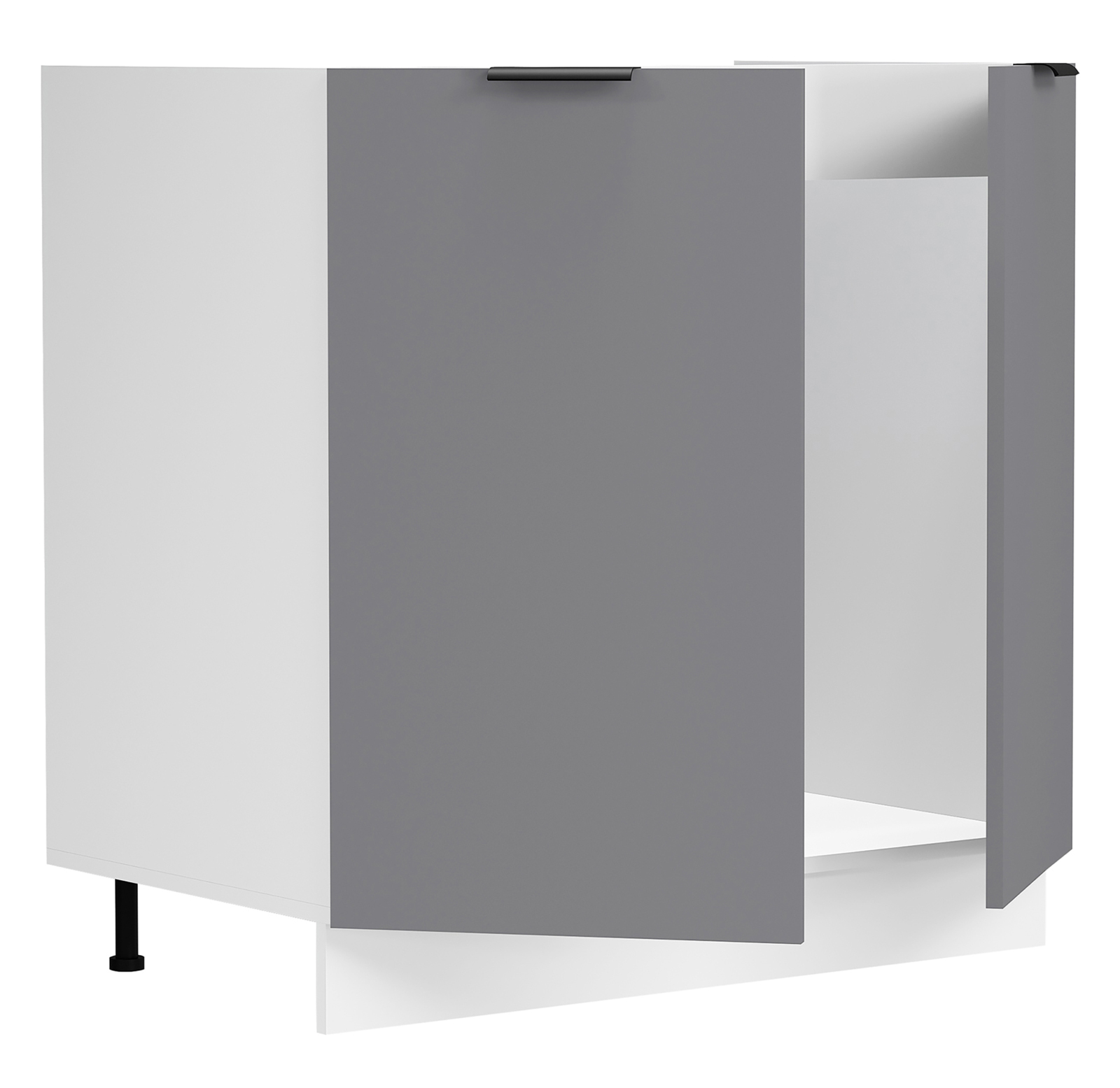 Spülenschrank FASOLA - weiß-anthrazit - 80 cm