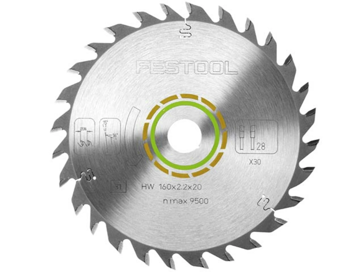 Festool 494604 / 260x2,5x30 W60 Cirkelzaagblad - 260 x 30 x 60T - Hout