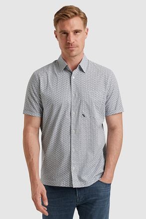 Vanguard Short Sleeve Overhemd Print Blauw VSIS2503231-7004 kopen