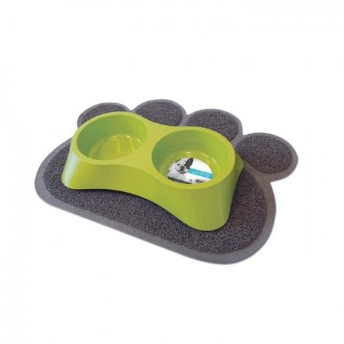 Tapete cinza em formato de pata para gatos da Mpets