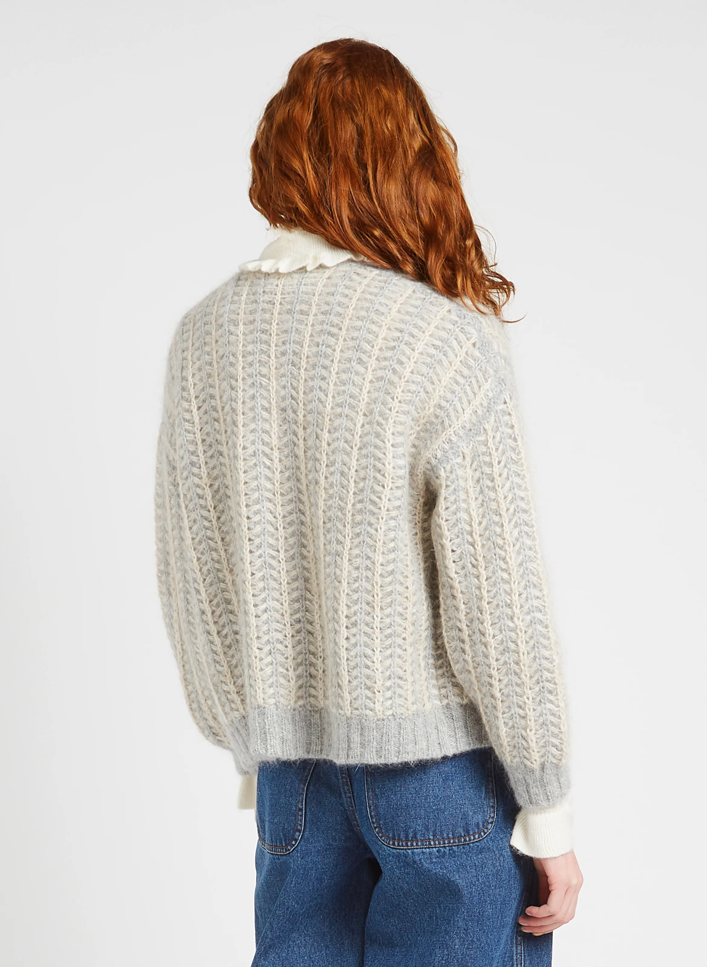 LORNELLA - Cardigan en laine mélangée | Gris