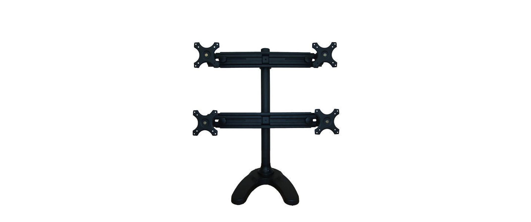 Monitor-Standfuss FPMA-D700DD4 Schwarz<br>Für 4 Flachbildschirme von 19