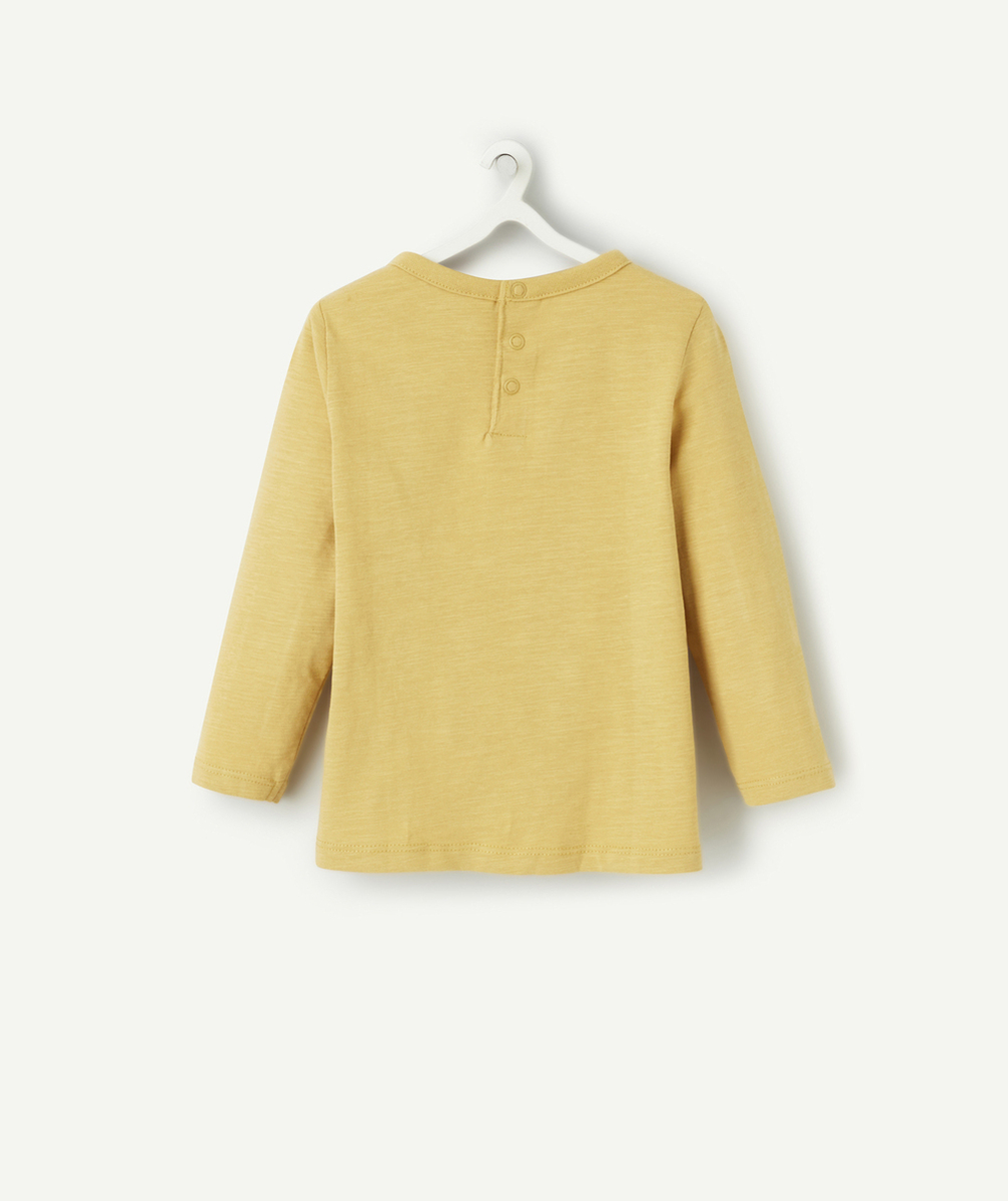 T-SHIRT MANCHES LONGUES BÉBÉ GARÇON EN COTON BIOLOGIQUE JAUNE