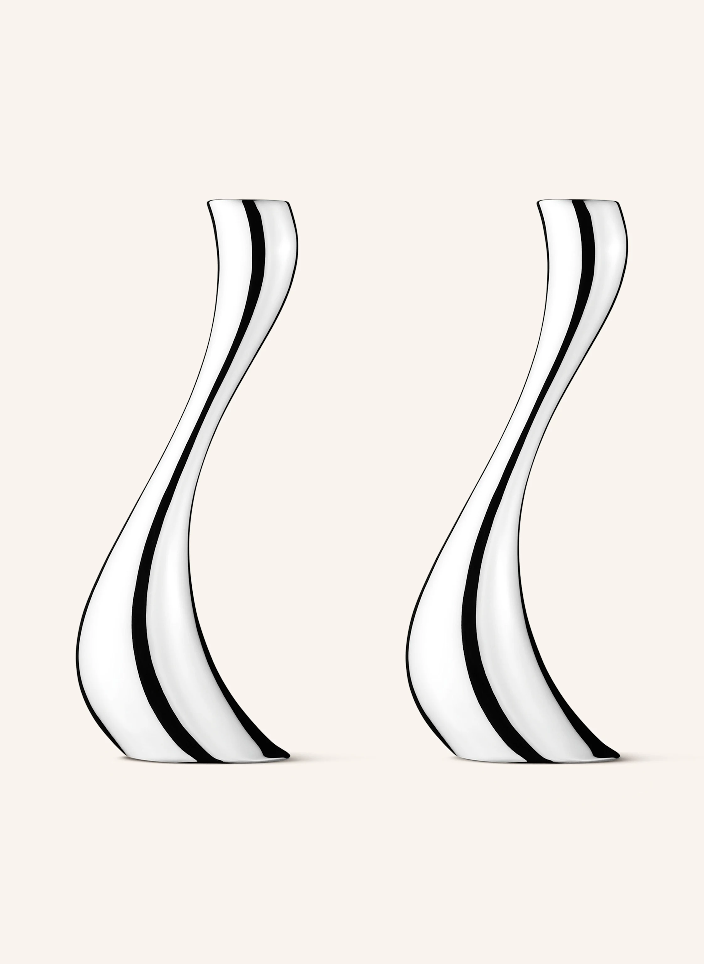GEORG JENSEN 2er-Set Kerzenhalter COBRA LARGE