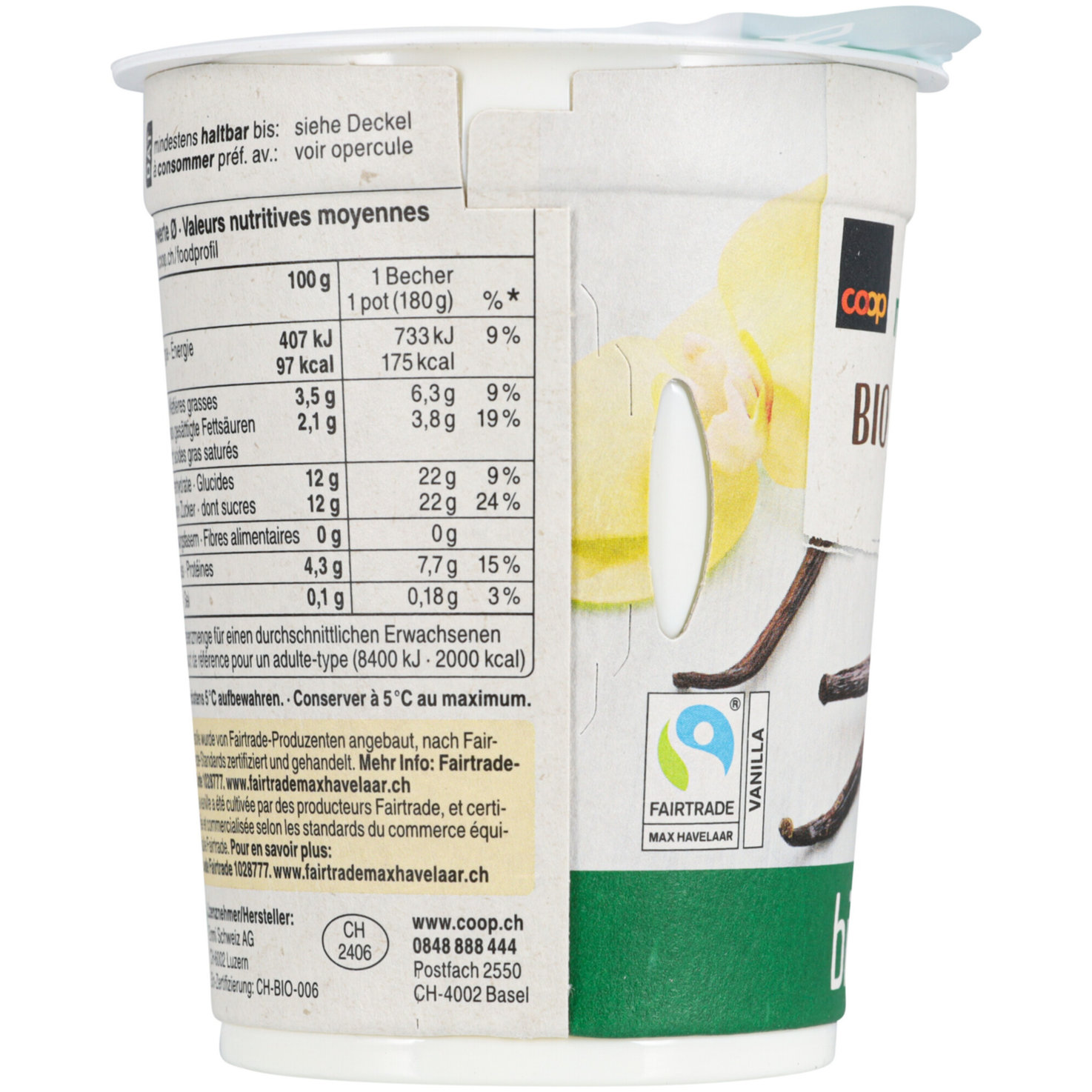 Naturaplan Bio Fairtrade Joghurt Vanille 2x180g