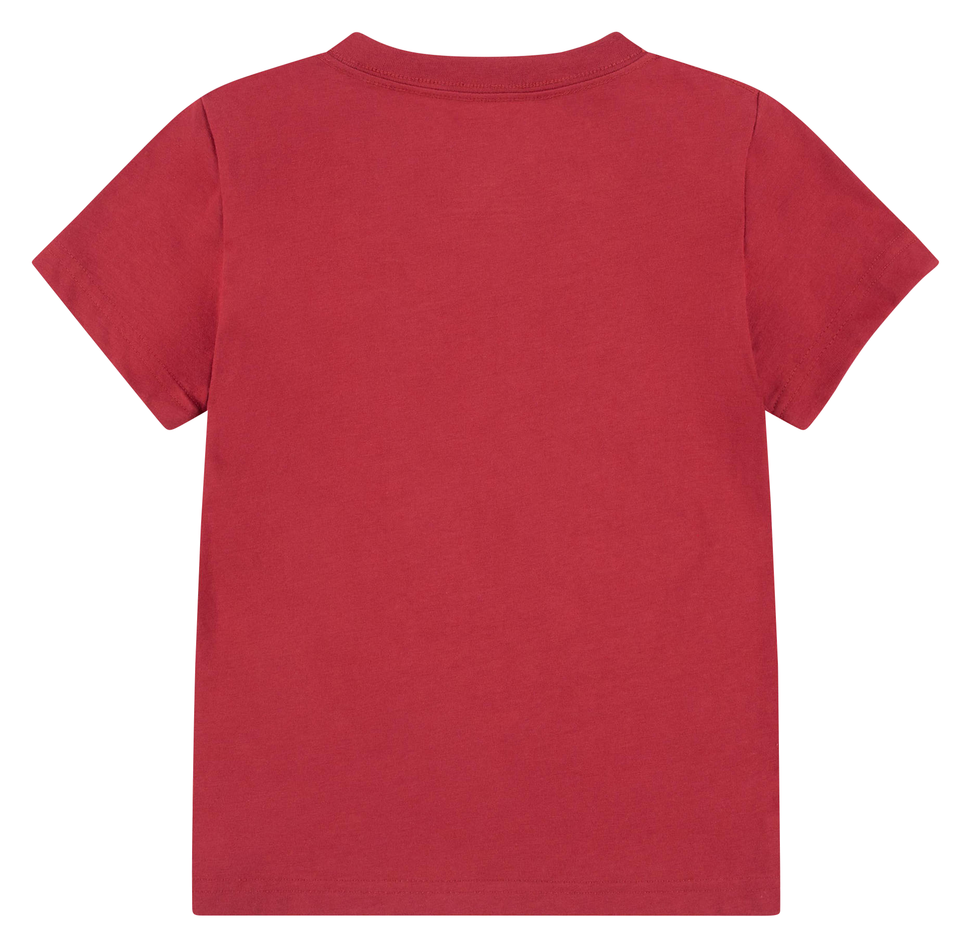 Tee-shirt droit col rond en coton mélangé | Rouge
