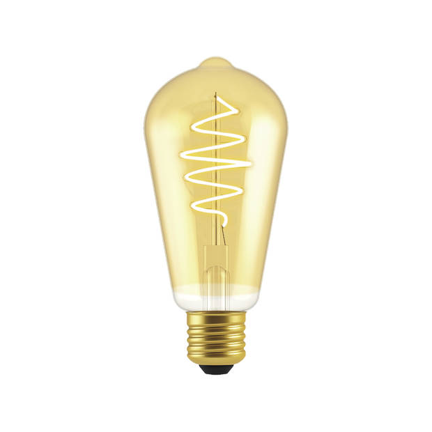 Blokker LED Bulb ST64 - 4.9W - E27 - Spiraal Goud