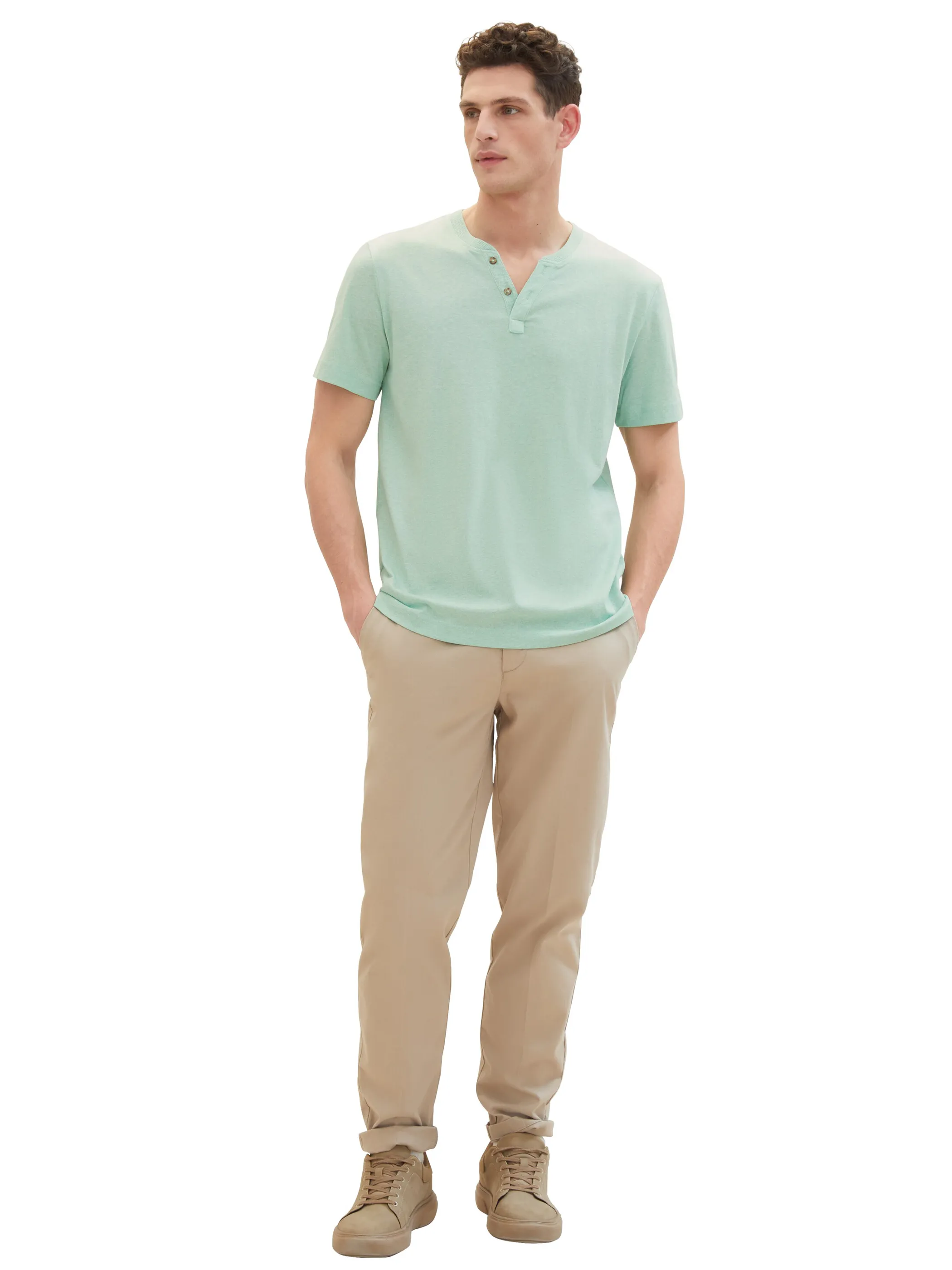 Herren Shirt mit Serafinoausschnitt