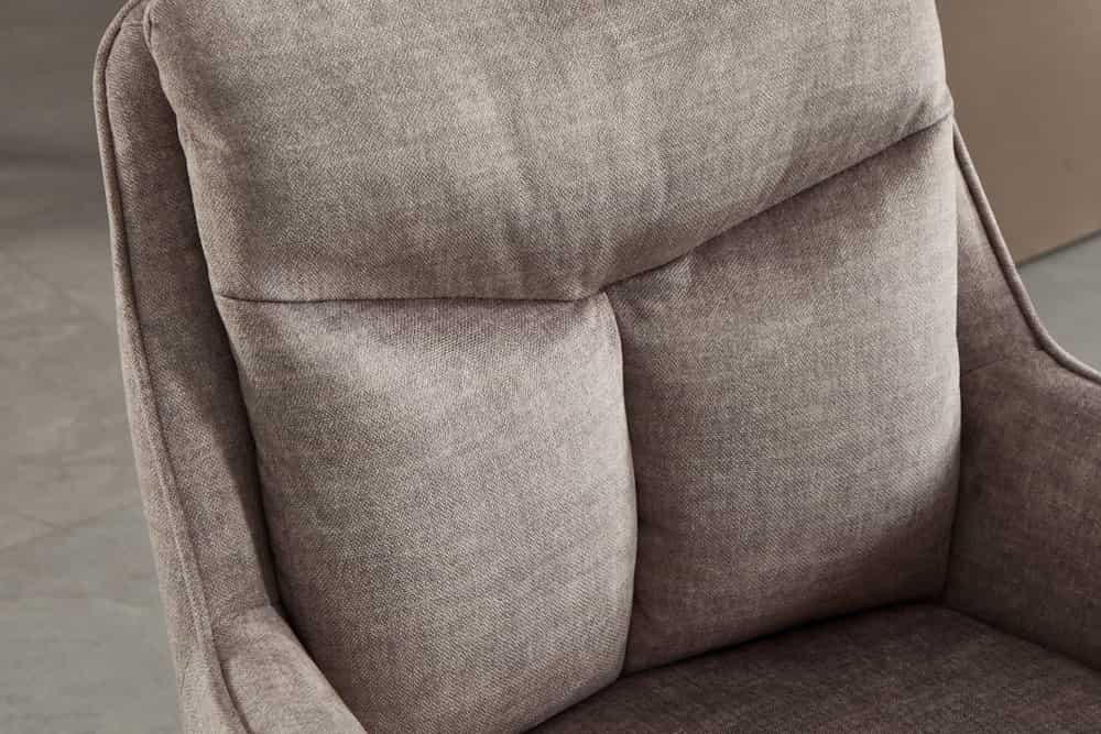 Drehbarer Stuhl PROMETHEUS taupe Vogue Velours Samt Taschenfederkern Metallgestell