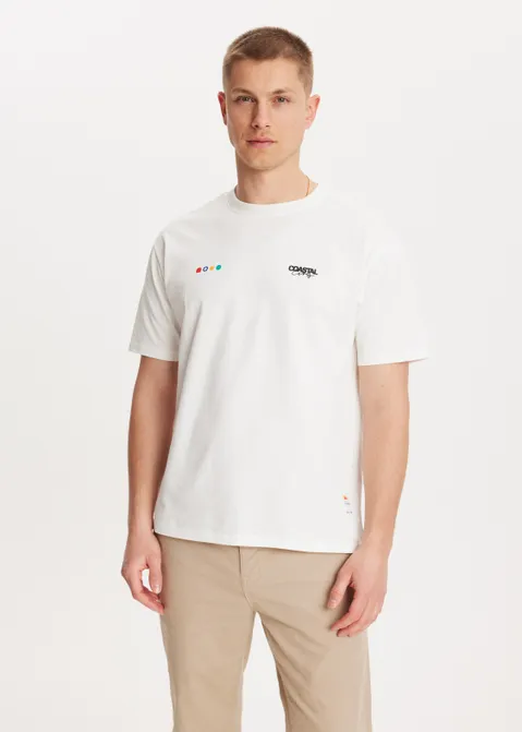 T-shirt met print coastal off-white (WIT.O)