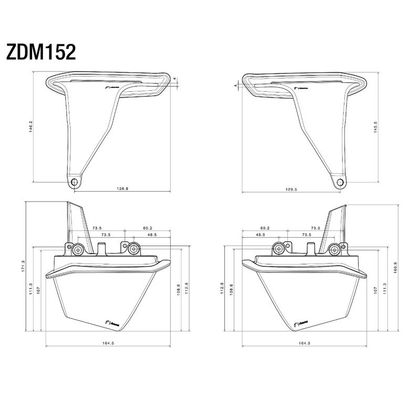 Spoiler Rizoma AILERONS LATERAUX - Gris