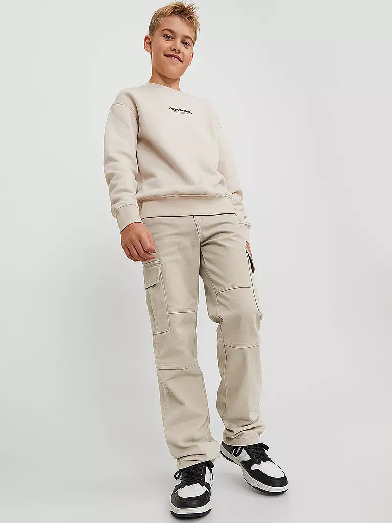 JACK & JONES Jungen Cargohose JSPTKANE JJHARLOW beige