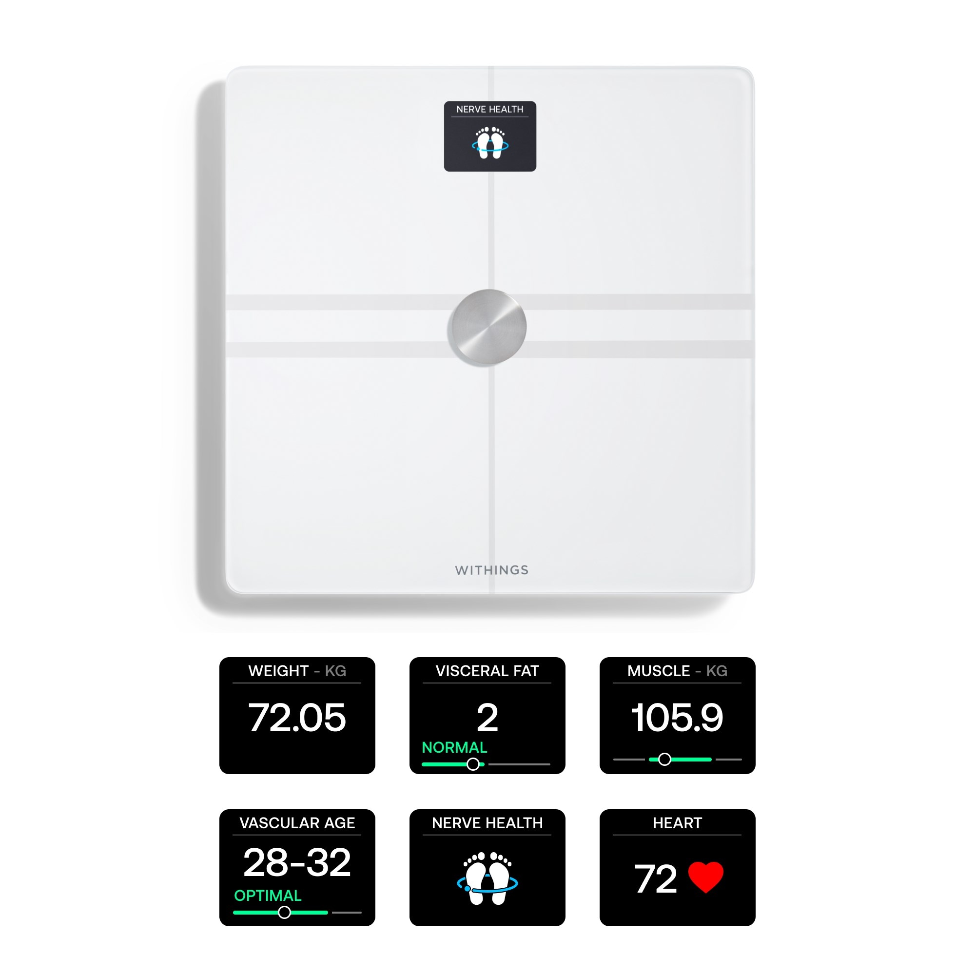 Withings Body Comp Personvekt med wifi Hvit