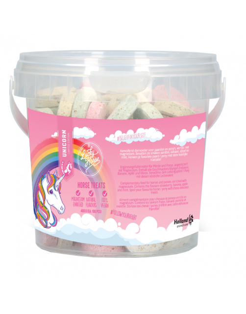 Lucky Horse Unicorn Horse Treats - Paardensnack - Aardbei Appel Mint 400 g 100 stuks