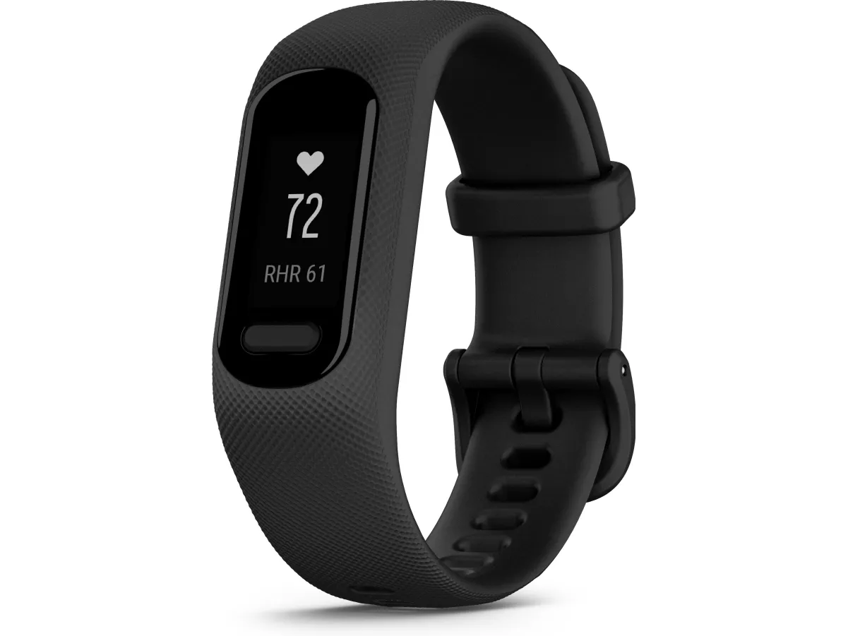 Garmin vívosmart 5 - Aktivitetssporer med bånd - silikone - sort - båndstørrelse: S/M - monokrom - Bluetooth, ANT  - 24.5 g
