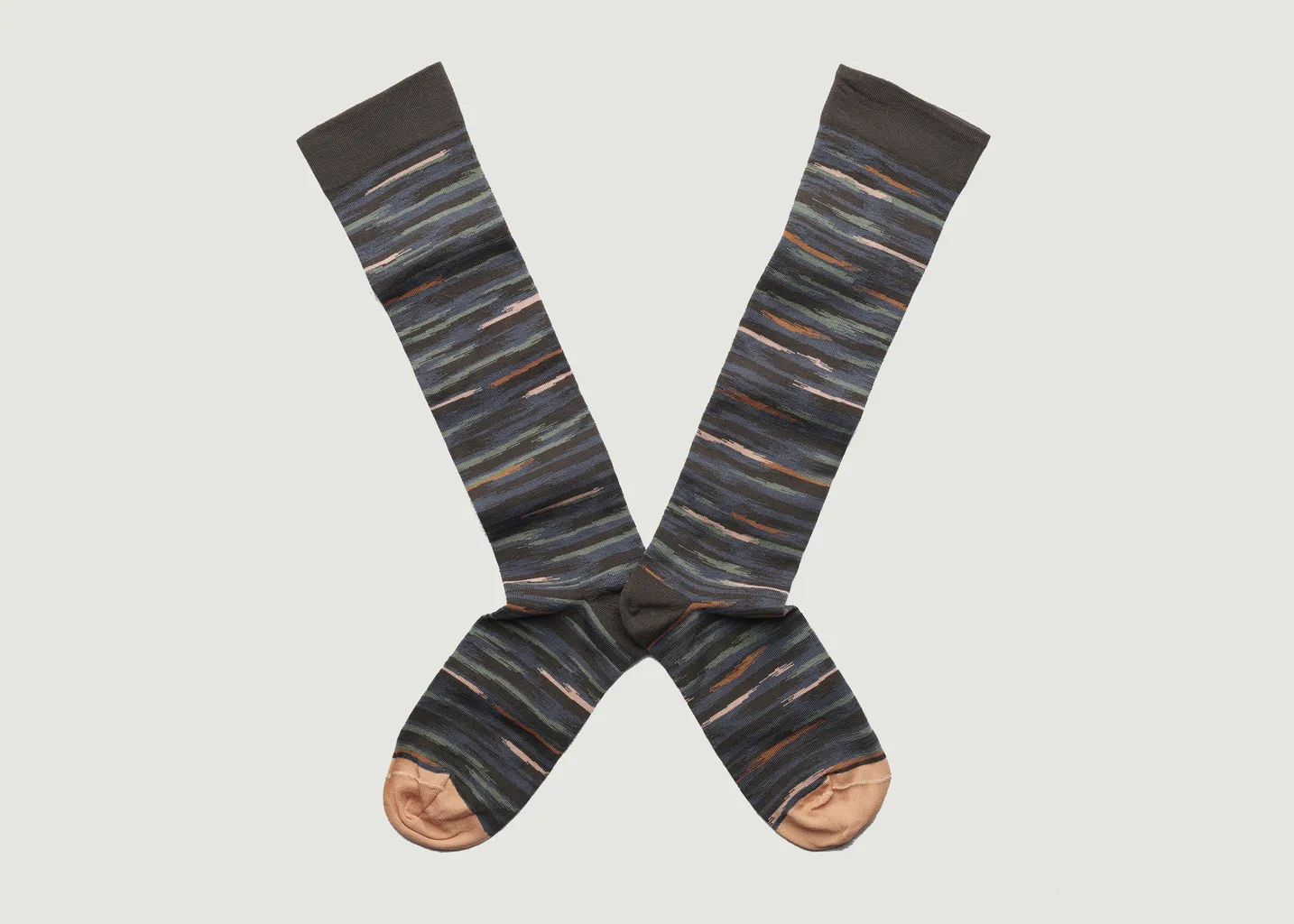Chaussettes mi-bas Ikat Terre d'Ombre Bonne Maison