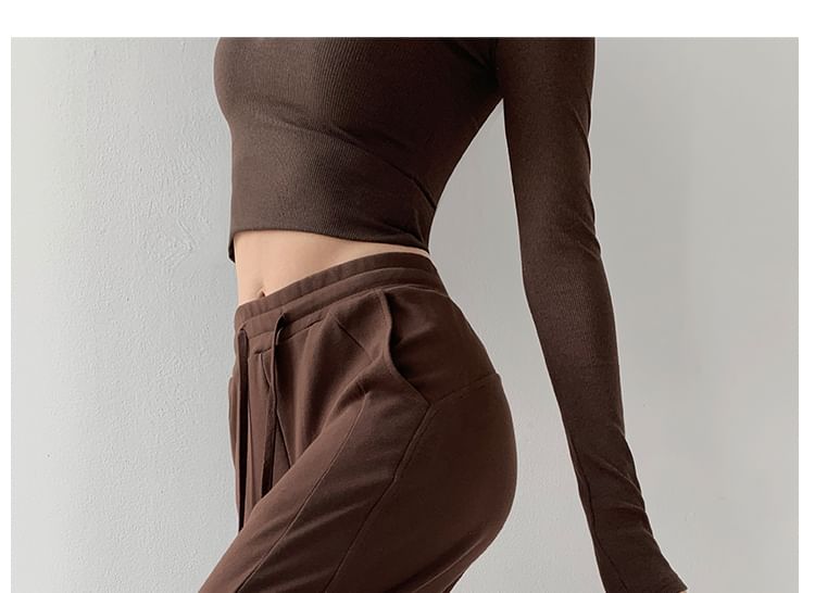 Shira - Wijd uitlopende joggingbroek met trekkoordtaille