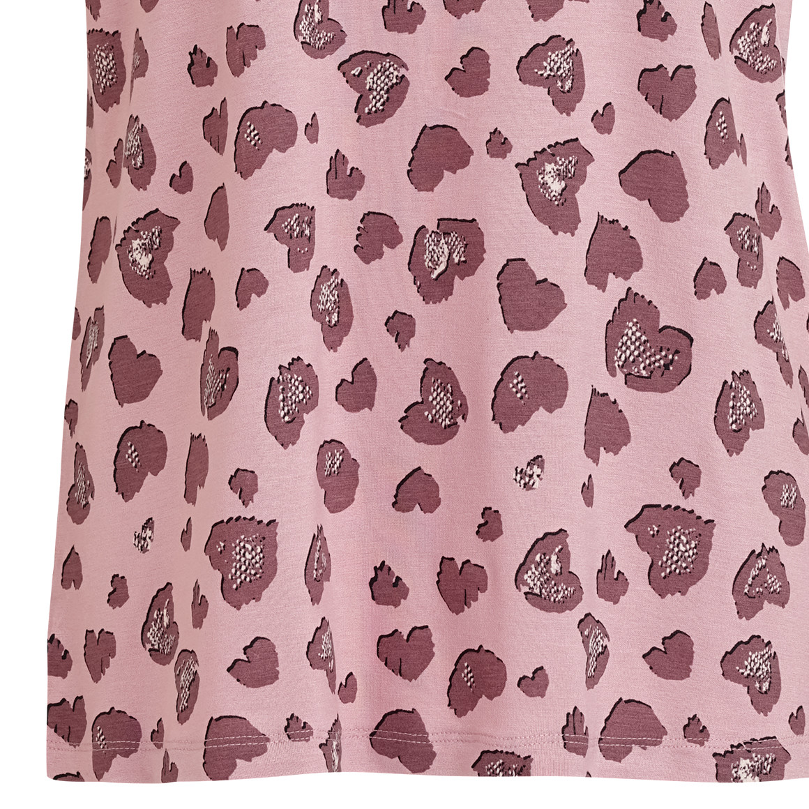 Gina Benotti Damen Schlafshirt im Animal-Look altrosa