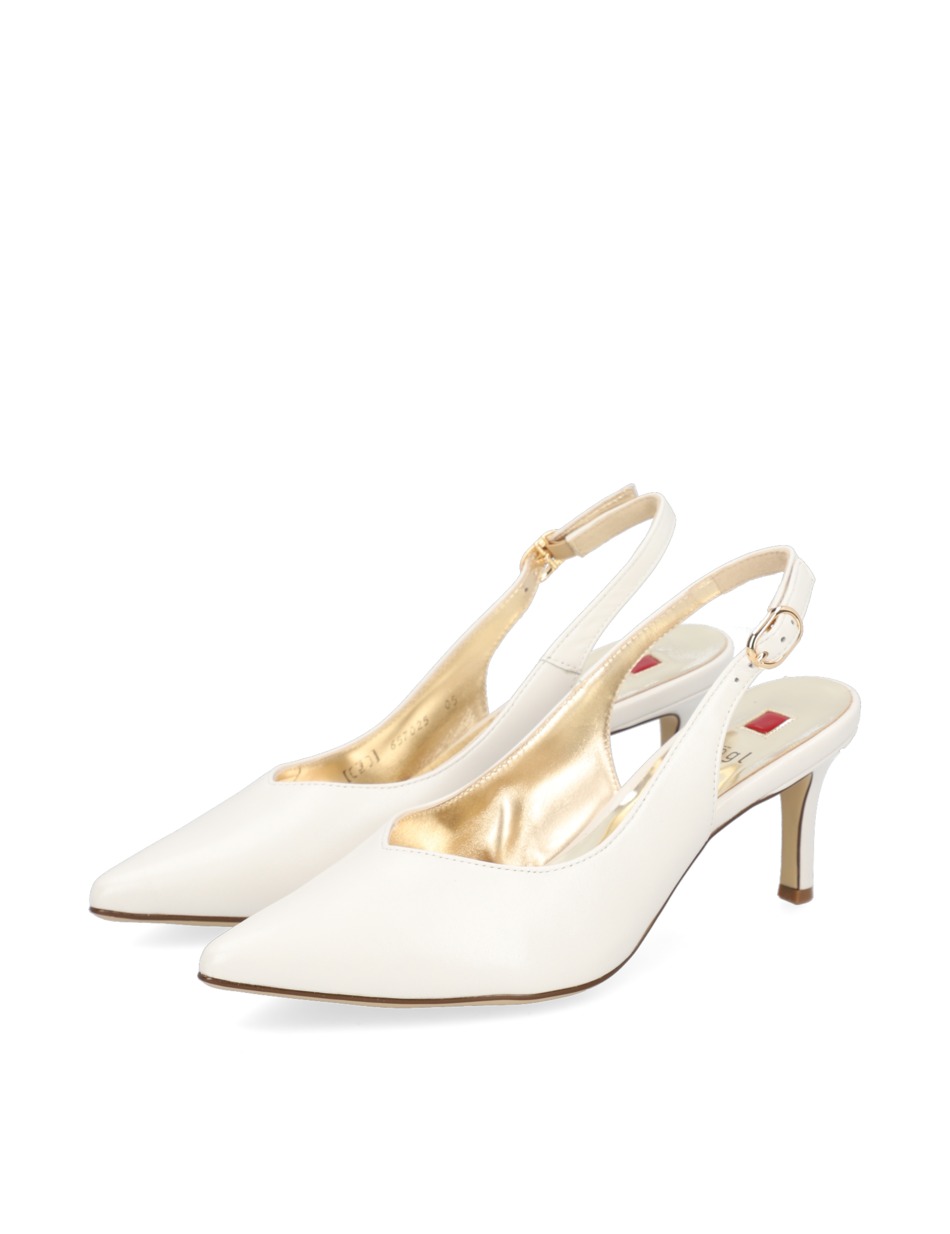 Glattleder Slingpumps