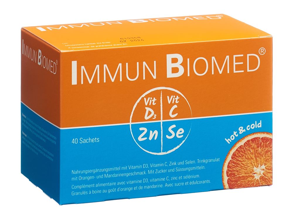IMMUN Biomed Gran Btl 40 Stk<br>40 Stück, Beutel, Granulat zur Herstellung einer Lösung zum Einnehmen
